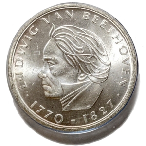 ルートヴィヒ・ヴァン・ベートーヴェン 5 マルク記念銀貨（ドイツ）